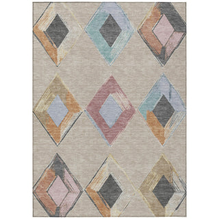 Piper Looms Chantille Geometric ACN2004 Beige Machine Washable Area Rug main image