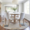 Piper Looms Chantille Geometric ACN2004 Beige Machine Washable Area Rug Round Lifestyle Image Feature