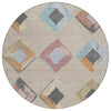 Piper Looms Chantille Geometric ACN2004 Beige Machine Washable Area Rug Round Main Image
