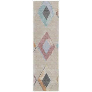 Piper Looms Chantille Geometric ACN2004 Beige Machine Washable Area Rug Runner Main Image