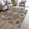 Piper Looms Chantille Geometric ACN2004 Brown Machine Washable Area Rug Lifestyle Image Feature