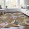 Piper Looms Chantille Geometric ACN2004 Brown Machine Washable Area Rug Lifestyle Image Feature