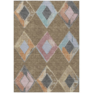 Piper Looms Chantille Geometric ACN2004 Brown Machine Washable Area Rug main image