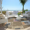 Piper Looms Chantille Geometric ACN2004 Brown Machine Washable Area Rug Round Outdoor Lifestyle Image Feature