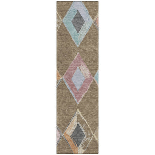 Piper Looms Chantille Geometric ACN2004 Brown Machine Washable Area Rug Runner Main Image