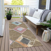 Piper Looms Chantille Geometric ACN2004 Brown Machine Washable Area Rug Runner Outdoor Lifestyle Image Feature