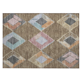Piper Looms Chantille Geometric ACN2004 Brown Machine Washable Area Rug Scatter Main Image