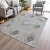 Piper Looms Chantille Geometric ACN2004 Gray Machine Washable Area Rug Lifestyle Image Feature