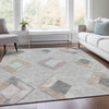 Piper Looms Chantille Geometric ACN2004 Gray Machine Washable Area Rug Lifestyle Image Feature
