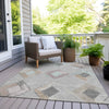 Piper Looms Chantille Geometric ACN2004 Gray Machine Washable Area Rug Outdoor Lifestyle Image Feature