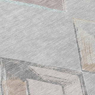 Piper Looms Chantille Geometric ACN2004 Gray Machine Washable Area Rug Swatch Image