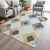 Piper Looms Chantille Geometric ACN2004 Ivory Machine Washable Area Rug Lifestyle Image Feature