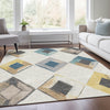 Piper Looms Chantille Geometric ACN2004 Ivory Machine Washable Area Rug Lifestyle Image Feature