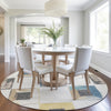 Piper Looms Chantille Geometric ACN2004 Ivory Machine Washable Area Rug Round Lifestyle Image Feature