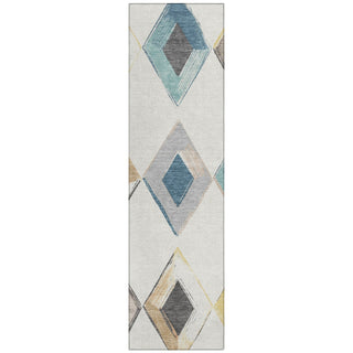 Piper Looms Chantille Geometric ACN2004 Ivory Machine Washable Area Rug Runner Main Image