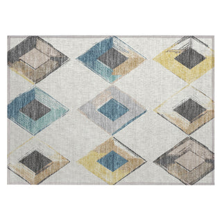 Piper Looms Chantille Geometric ACN2004 Ivory Machine Washable Area Rug Scatter Main Image