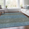 Piper Looms Chantille Geometric ACN2005 Blue Machine Washable Area Rug Lifestyle Image Feature