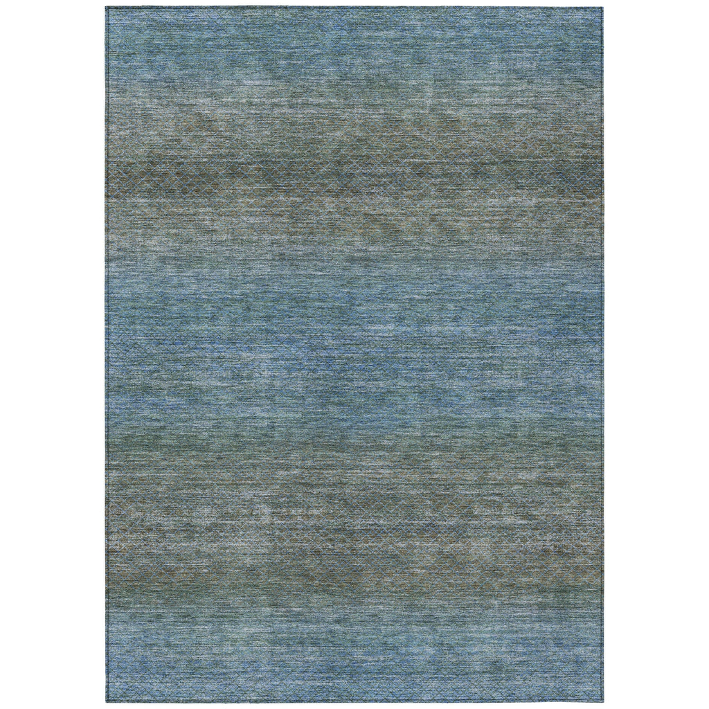 Piper Looms Chantille Geometric ACN2005 Blue Machine Washable Area Rug main image
