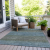 Piper Looms Chantille Geometric ACN2005 Blue Machine Washable Area Rug Outdoor Lifestyle Image Feature
