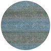 Piper Looms Chantille Geometric ACN2005 Blue Machine Washable Area Rug Round Main Image