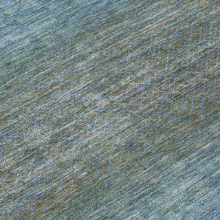 Piper Looms Chantille Geometric ACN2005 Blue Machine Washable Area Rug Swatch Image