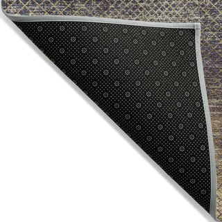 Piper Looms Chantille Geometric ACN2005 Eggplant Machine Washable Area Rug Backing Image