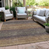 Piper Looms Chantille Geometric ACN2005 Eggplant Machine Washable Area Rug Outdoor Lifestyle Image Feature