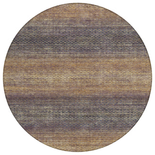Piper Looms Chantille Geometric ACN2005 Eggplant Machine Washable Area Rug Round Main Image