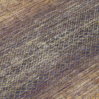 Piper Looms Chantille Geometric ACN2005 Eggplant Machine Washable Area Rug Swatch Image