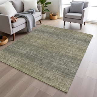 Piper Looms Chantille Geometric ACN2005 Fern Machine Washable Area Rug Lifestyle Image Feature