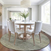 Piper Looms Chantille Geometric ACN2005 Fern Machine Washable Area Rug Round Lifestyle Image Feature