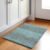 Piper Looms Chantille Geometric ACN2005 Teal Machine Washable Area Rug Scatter Lifestyle Image Feature