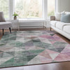 Piper Looms Chantille Geometric ACN2006 Blush Machine Washable Area Rug Lifestyle Image Feature