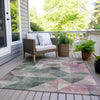 Piper Looms Chantille Geometric ACN2006 Blush Machine Washable Area Rug Outdoor Lifestyle Image Feature