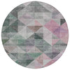 Piper Looms Chantille Geometric ACN2006 Blush Machine Washable Area Rug Round Main Image