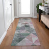 Piper Looms Chantille Geometric ACN2006 Blush Machine Washable Area Rug Runner Lifestyle Image Feature