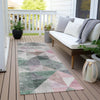 Piper Looms Chantille Geometric ACN2006 Blush Machine Washable Area Rug Runner Outdoor Lifestyle Image Feature