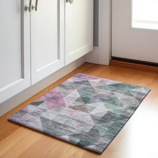 Piper Looms Chantille Geometric ACN2006 Blush Machine Washable Area Rug Scatter Lifestyle Image Feature