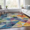 Piper Looms Chantille Geometric ACN2006 Putty Machine Washable Area Rug Lifestyle Image Feature