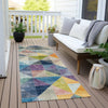 Piper Looms Chantille Geometric ACN2006 Putty Machine Washable Area Rug Runner Outdoor Lifestyle Image Feature