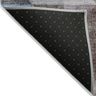 Piper Looms Chantille Geometric ACN2006 Silver Machine Washable Area Rug Backing Image