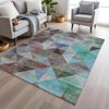 Piper Looms Chantille Geometric ACN2006 Silver Machine Washable Area Rug Lifestyle Image Feature