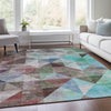 Piper Looms Chantille Geometric ACN2006 Silver Machine Washable Area Rug Lifestyle Image Feature