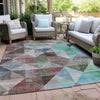 Piper Looms Chantille Geometric ACN2006 Silver Machine Washable Area Rug Outdoor Lifestyle Image Feature