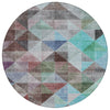 Piper Looms Chantille Geometric ACN2006 Silver Machine Washable Area Rug Round Main Image