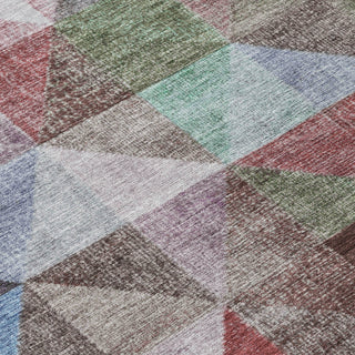 Piper Looms Chantille Geometric ACN2006 Silver Machine Washable Area Rug Swatch Image