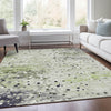 Piper Looms Chantille Abstract ACN2007 Aloe Machine Washable Area Rug Lifestyle Image Feature