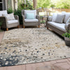 Piper Looms Chantille Abstract ACN2007 Ivory Machine Washable Area Rug Outdoor Lifestyle Image Feature