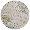 Piper Looms Chantille Abstract ACN2007 Ivory Machine Washable Area Rug Round Main Image