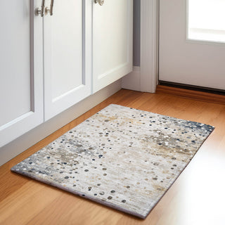 Piper Looms Chantille Abstract ACN2007 Ivory Machine Washable Area Rug Scatter Lifestyle Image Feature